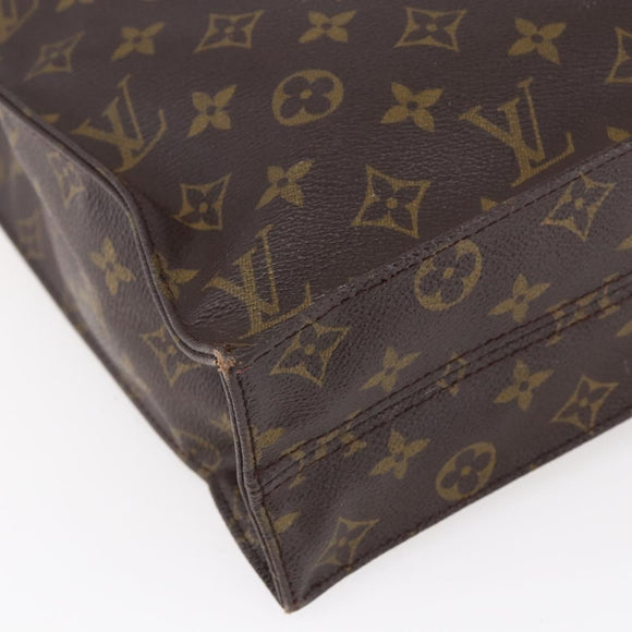 LOUIS VUITTON Monogram Sac Plat Hand Bag M51140 LV Auth bs30878