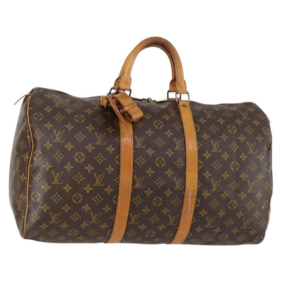LOUIS VUITTON Monogram Keepall 50 Boston Bag M41426 LV Auth bs30887