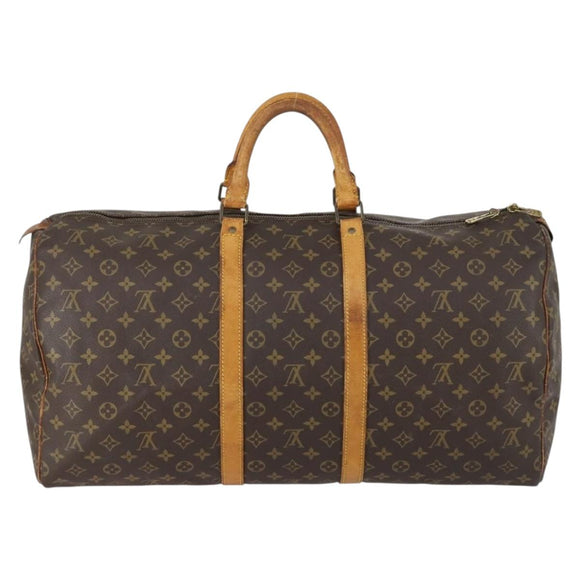 LOUIS VUITTON Monogram Keepall 55 Boston Bag M41424 LV Auth bs30890