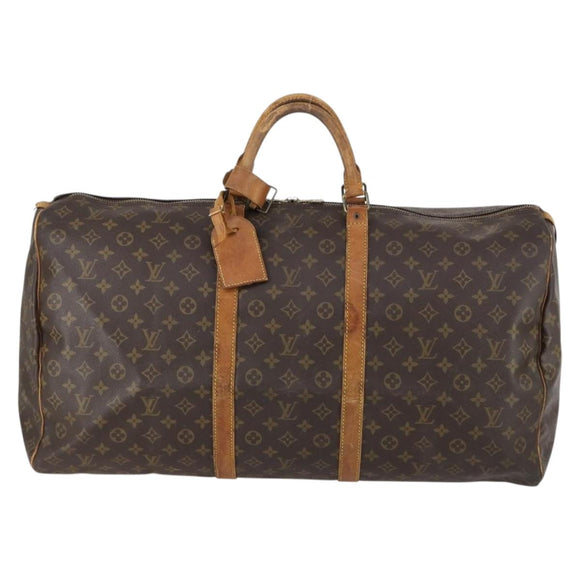 LOUIS VUITTON Monogram Keepall 60 Boston Bag M41422 LV Auth bs30892