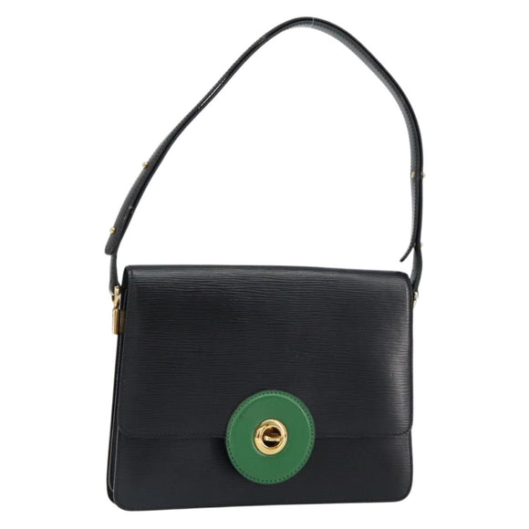 LOUIS VUITTON Epi Free Run Shoulder Bag Green Black M52414 LV Auth bs30895