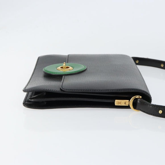 LOUIS VUITTON Epi Free Run Shoulder Bag Green Black M52414 LV Auth bs30895