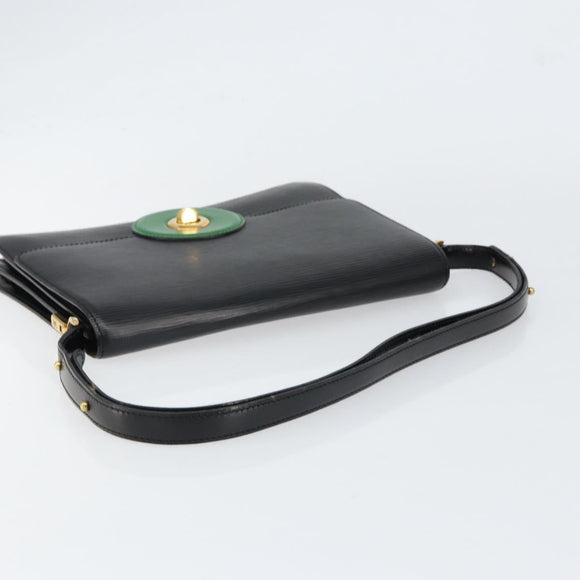 LOUIS VUITTON Epi Free Run Shoulder Bag Green Black M52414 LV Auth bs30895