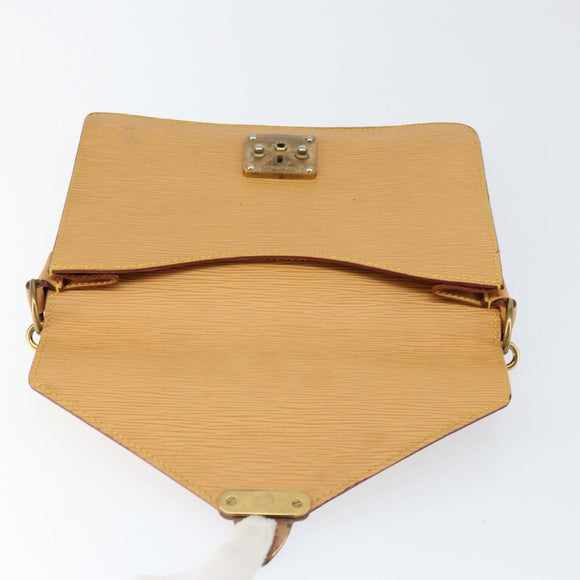 LOUIS VUITTON Epi Biface Hand Bag 2way Beige LV Auth bs30897