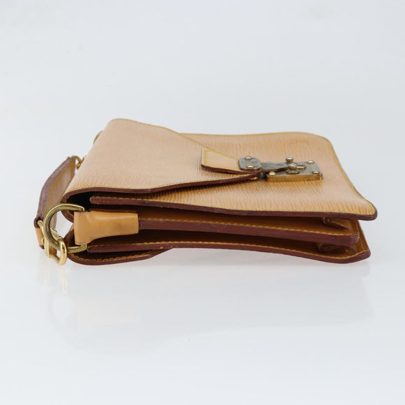 LOUIS VUITTON Epi Biface Hand Bag 2way Beige LV Auth bs30897