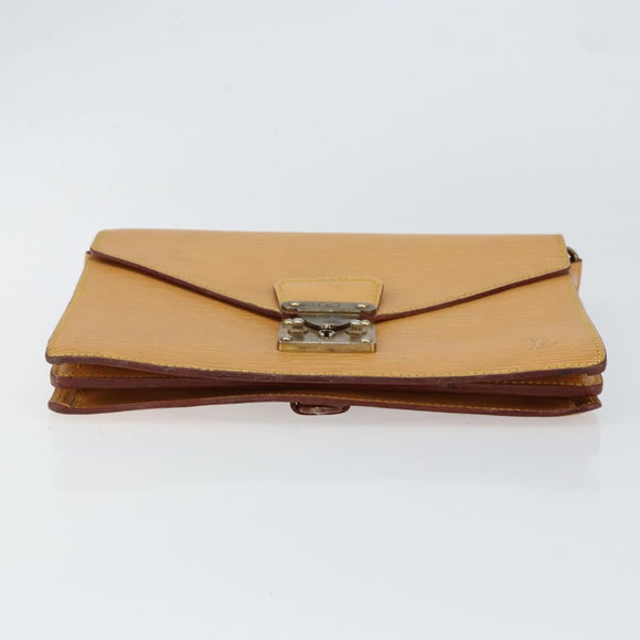 LOUIS VUITTON Epi Biface Hand Bag 2way Beige LV Auth bs30897