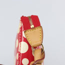 LOUIS VUITTON Vernis Dot Infini Pochette Accessoires Red M91428 LV Auth bs30900V-9