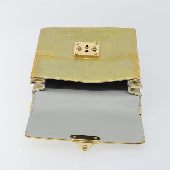 LOUIS VUITTON Monogram Vernis Spring Street Hand Bag Gris M91029 LV Auth bs30901