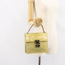 LOUIS VUITTON Monogram Vernis Spring Street Hand Bag Gris M91029 LV Auth bs30901-21