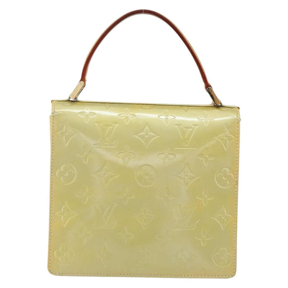 LOUIS VUITTON Monogram Vernis Spring Street Hand Bag Gris M91029 LV Auth bs30901