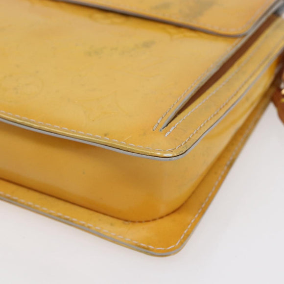 LOUIS VUITTON Monogram Vernis Motto Accessory Pouch Gris M91030 LV Auth bs30902