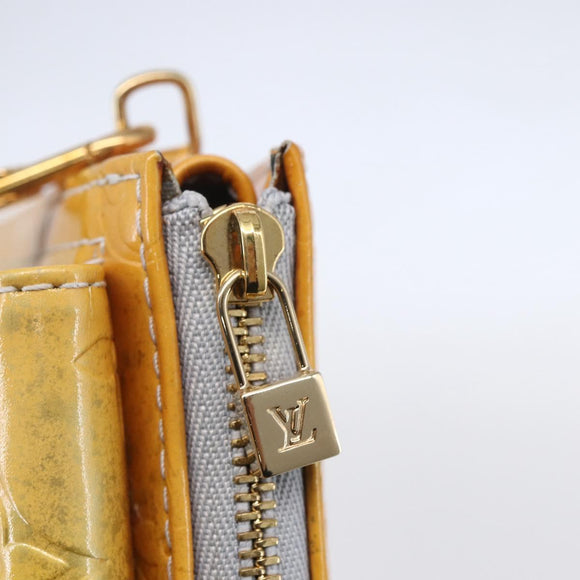 LOUIS VUITTON Monogram Vernis Motto Accessory Pouch Gris M91030 LV Auth bs30902