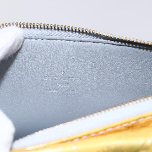 LOUIS VUITTON Monogram Vernis Motto Accessory Pouch Gris M91030 LV Auth bs30902