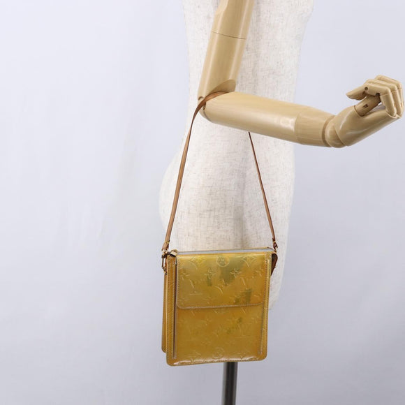 LOUIS VUITTON Monogram Vernis Motto Accessory Pouch Gris M91030 LV Auth bs30902