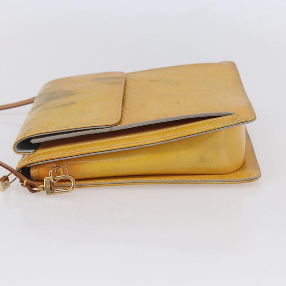 LOUIS VUITTON Monogram Vernis Motto Accessory Pouch Gris M91030 LV Auth bs30902