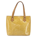 LOUIS VUITTON Monogram Vernis Houston Hand Bag Beige M91004 LV Auth bs30905-13