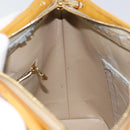 LOUIS VUITTON Monogram Vernis Houston Hand Bag Beige M91004 LV Auth bs30905-22