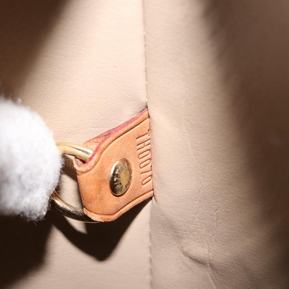 LOUIS VUITTON Monogram Vernis Houston Hand Bag Beige M91004 LV Auth bs30905