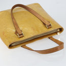 LOUIS VUITTON Monogram Vernis Houston Hand Bag Beige M91004 LV Auth bs30905-6