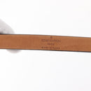 LOUIS VUITTON Ceinture Carre Belt Leather 34.6"" Black Silver LV Auth bs30911-10