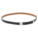 LOUIS VUITTON Ceinture Carre Gürtel Leder 88cm Schwarz Silber LV Auth bs30911-1