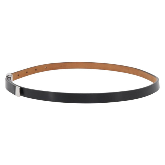 LOUIS VUITTON Ceinture Carre Gürtel Leder 88cm Schwarz Silber LV Auth bs30911