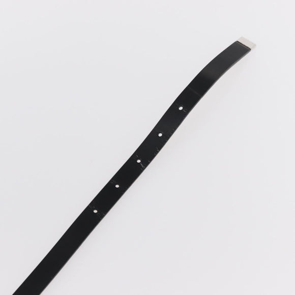 LOUIS VUITTON Ceinture Carre Gürtel Leder 88cm Schwarz Silber LV Auth bs30911