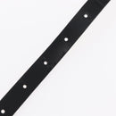 LOUIS VUITTON Ceinture Carre Gürtel Leder 88cm Schwarz Silber LV Auth bs30911-8