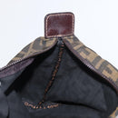 FENDI Zucca Canvas Pouch Black Brown Auth bs30912-15