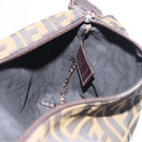 FENDI Zucca Canvas Pouch Black Brown Auth bs30912-16