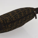 FENDI Zucca Canvas Pouch Black Brown Auth bs30912-6