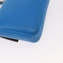 FENDI Micro Bucket Monster Umhängetasche Leder 2way Blau Silber Auth bs30913-16