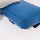 FENDI Micro Bucket Monster Umhängetasche Leder 2way Blau Silber Auth bs30913-17