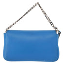 FENDI Micro Bucket Monster Umhängetasche Leder 2way Blau Silber Auth bs30913-2