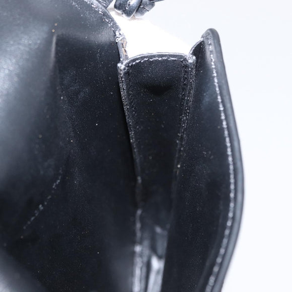 CELINE Triomphe Macadam Canvas Phone Pouch PVC Black Auth bs30914