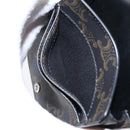 CELINE Triomphe Macadam Canvas Phone Pouch PVC Black Auth bs30914-20