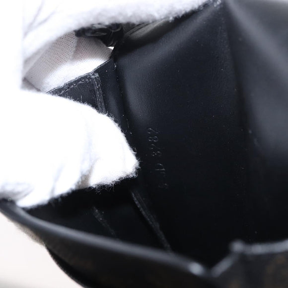 CELINE Triomphe Macadam Canvas Phone Pouch PVC Black Auth bs30914