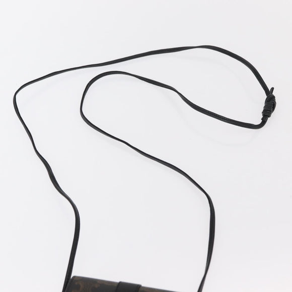 CELINE Triomphe Macadam Canvas Phone Pouch PVC Black Auth bs30914