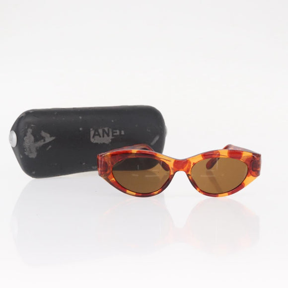 CHANEL Sunglasses Plastic Orange CC Auth bs30917