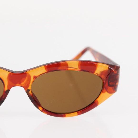 CHANEL Sunglasses Plastic Orange CC Auth bs30917