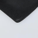 CHANEL COCO Mark Pouch Caviar Skin Black Gold CC Auth bs30918-16