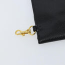 CHANEL COCO Mark Pouch Caviar Skin Black Gold CC Auth bs30918-8
