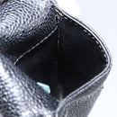 CHANEL COCO Mark Pouch Caviar Skin Black Gold CC Auth bs30918-17