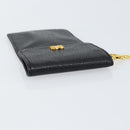 CHANEL COCO Mark Pouch Caviar Skin Black Gold CC Auth bs30918-5