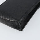 CHANEL Pouch Caviar Skin Black Gold CC Auth bs30919-15