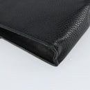 CHANEL Pouch Caviar Skin Black Gold CC Auth bs30919-16