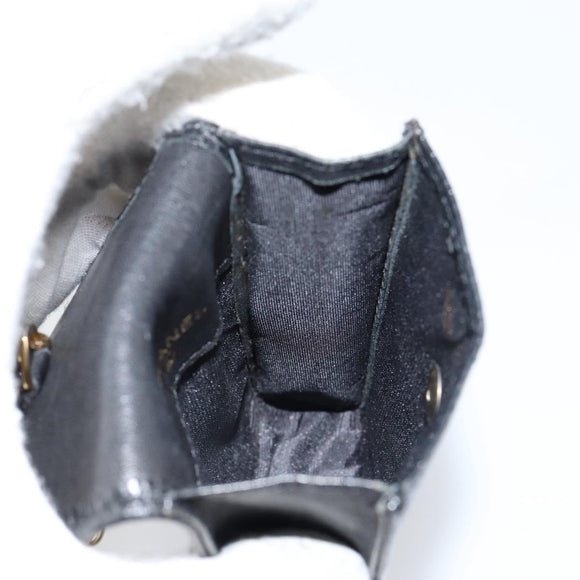 CHANEL Pouch Caviar Skin Black Gold CC Auth bs30919