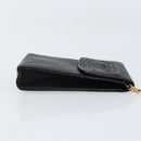 CHANEL Pouch Caviar Skin Black Gold CC Auth bs30919-3