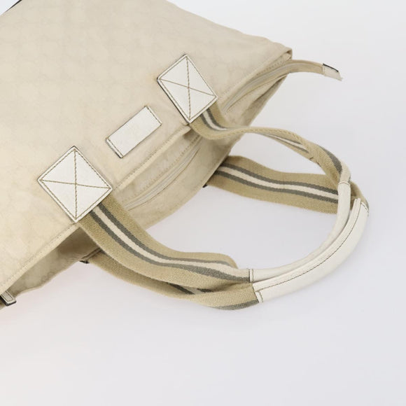 GUCCI GG Canvas Shoulder Bag Leather 3 Set Beige Auth bs30922