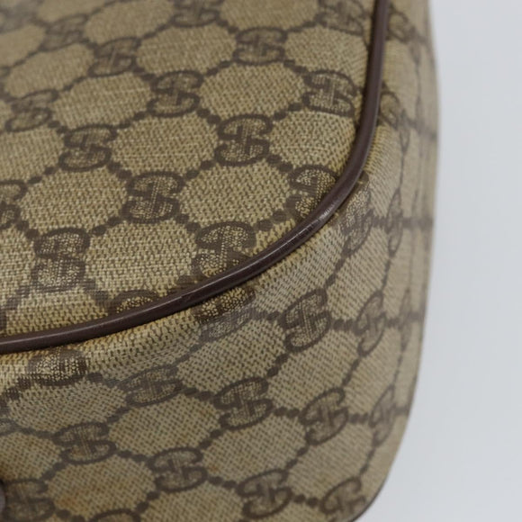 GUCCI GG Supreme Web Sherry Line Bag PVC Beige Gold 89 02 032 Auth bs30923